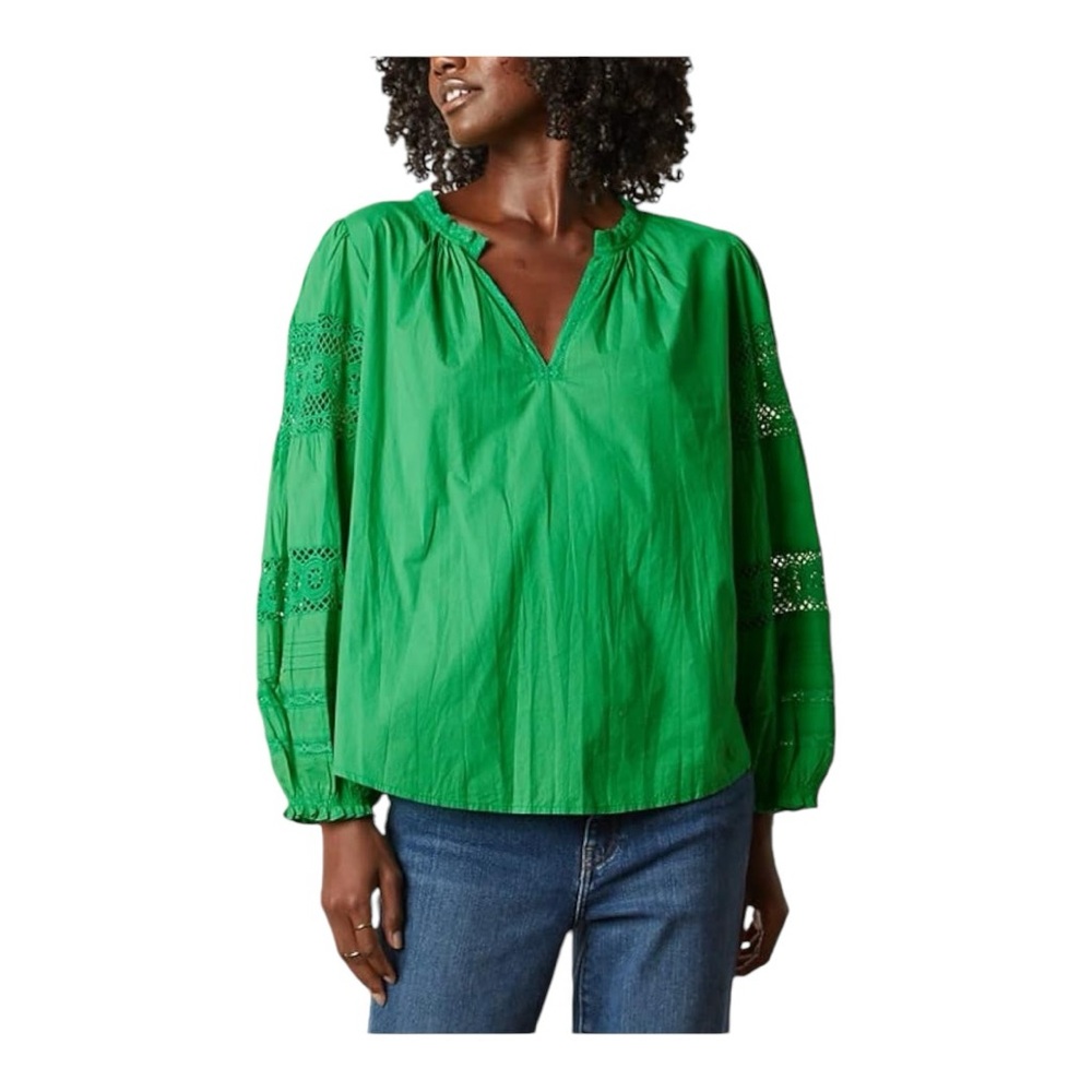 Velvet by Graham & Spencer Tayler Blouse Green Size S